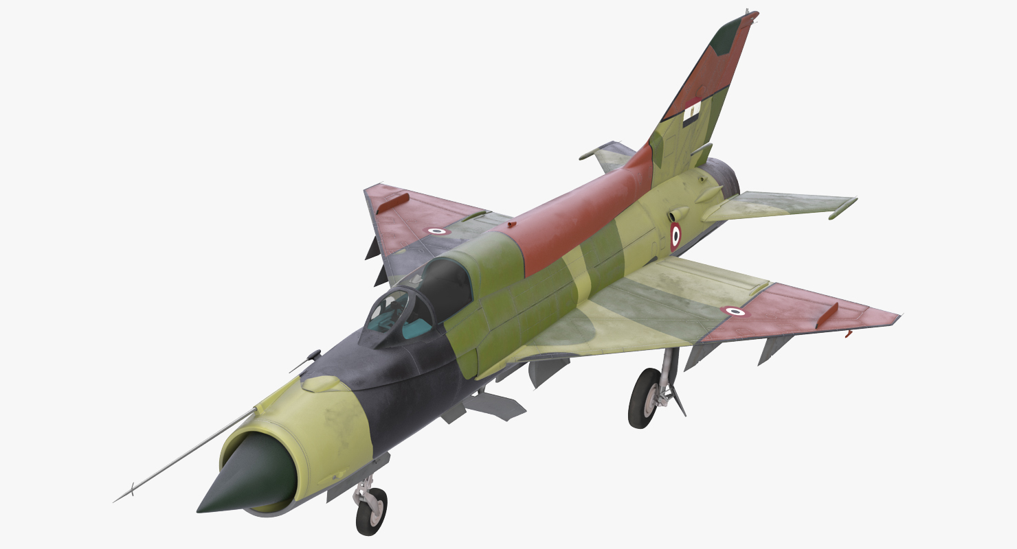 3D model MiG 21 Egyptian Air Force