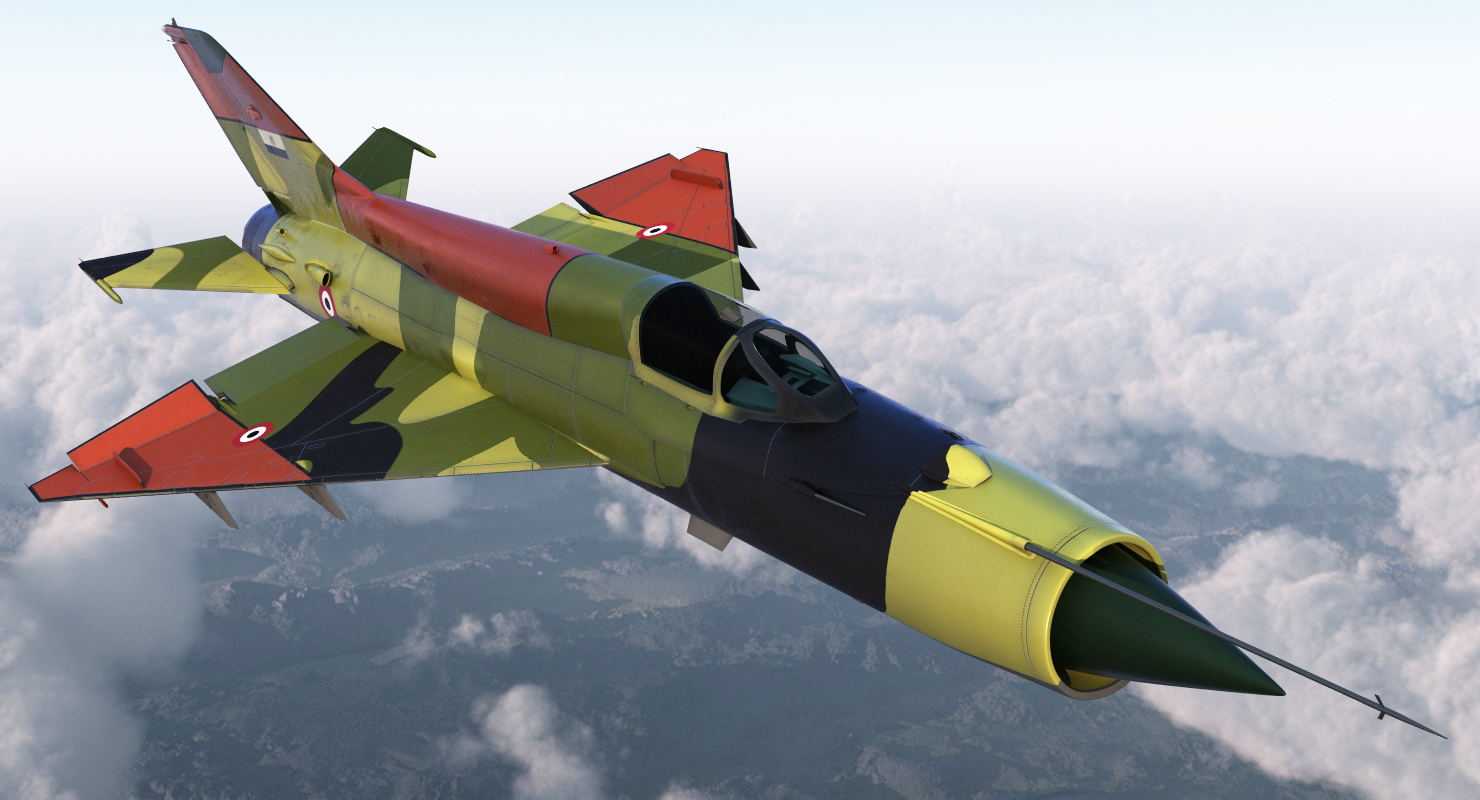 3D model MiG 21 Egyptian Air Force