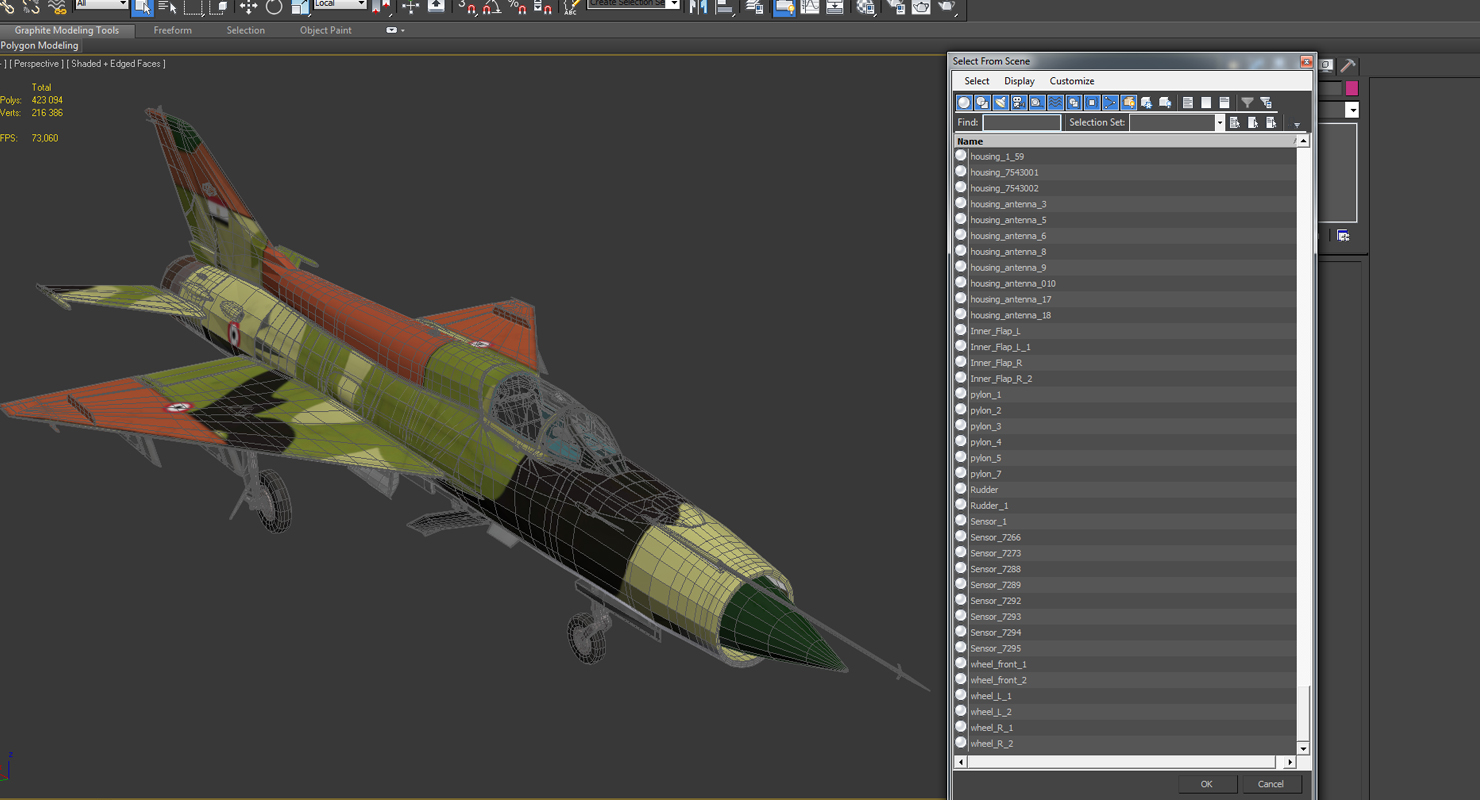 3D model MiG 21 Egyptian Air Force