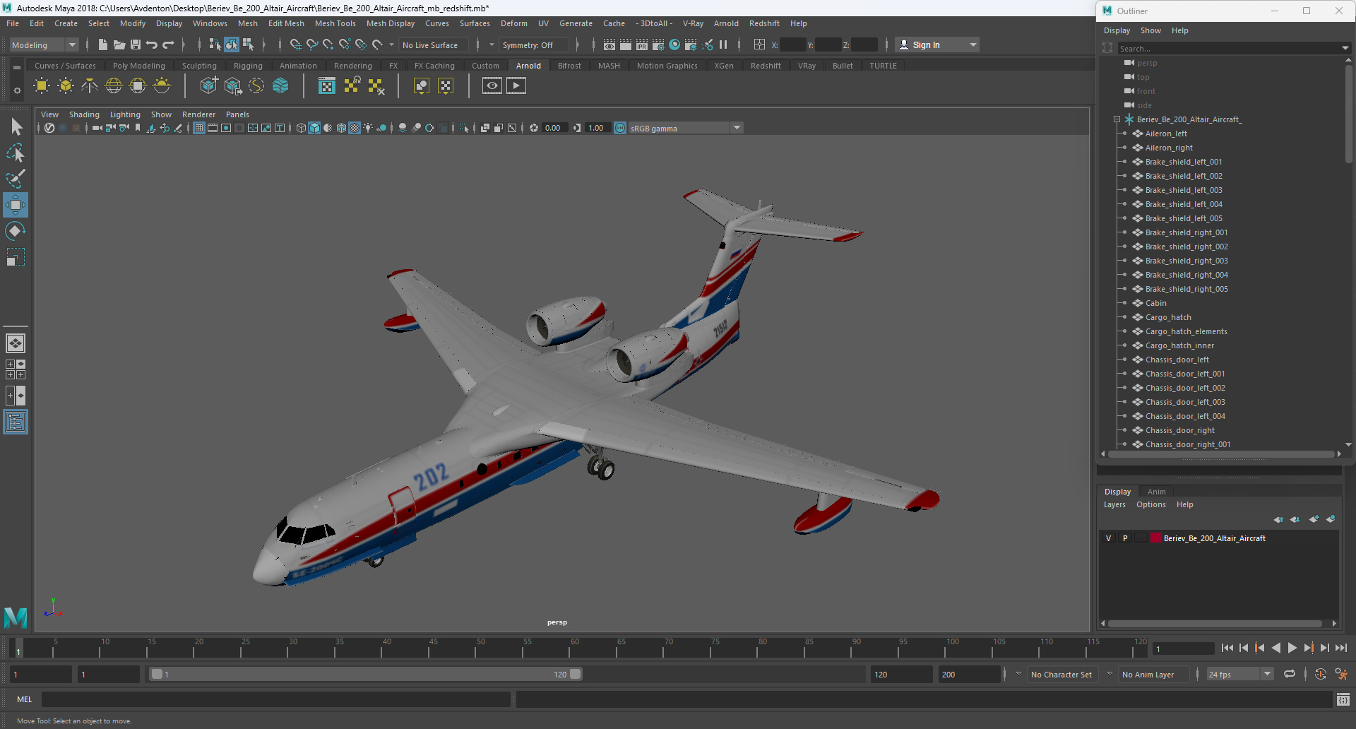 Beriev Be 200 Altair Aircraft 3D model