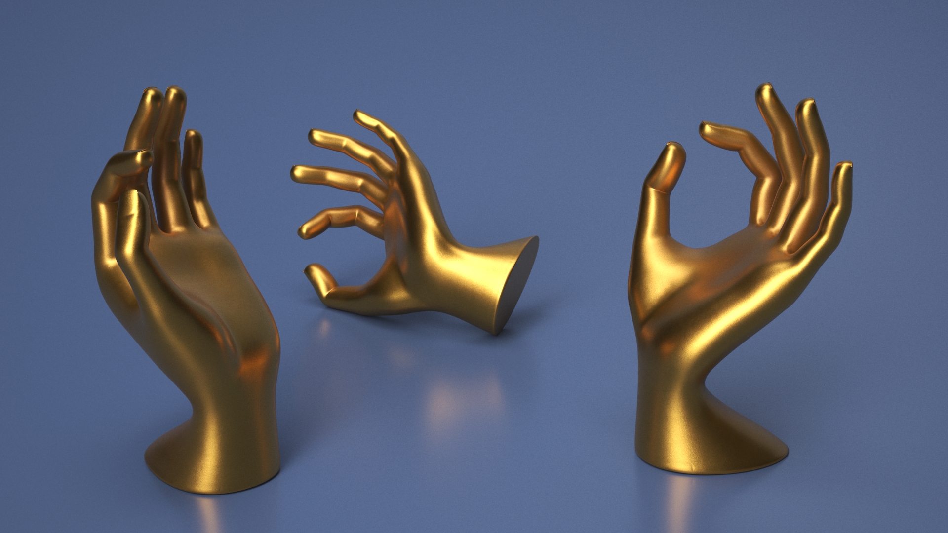 3D model Jewelry Display OK Hand Golden