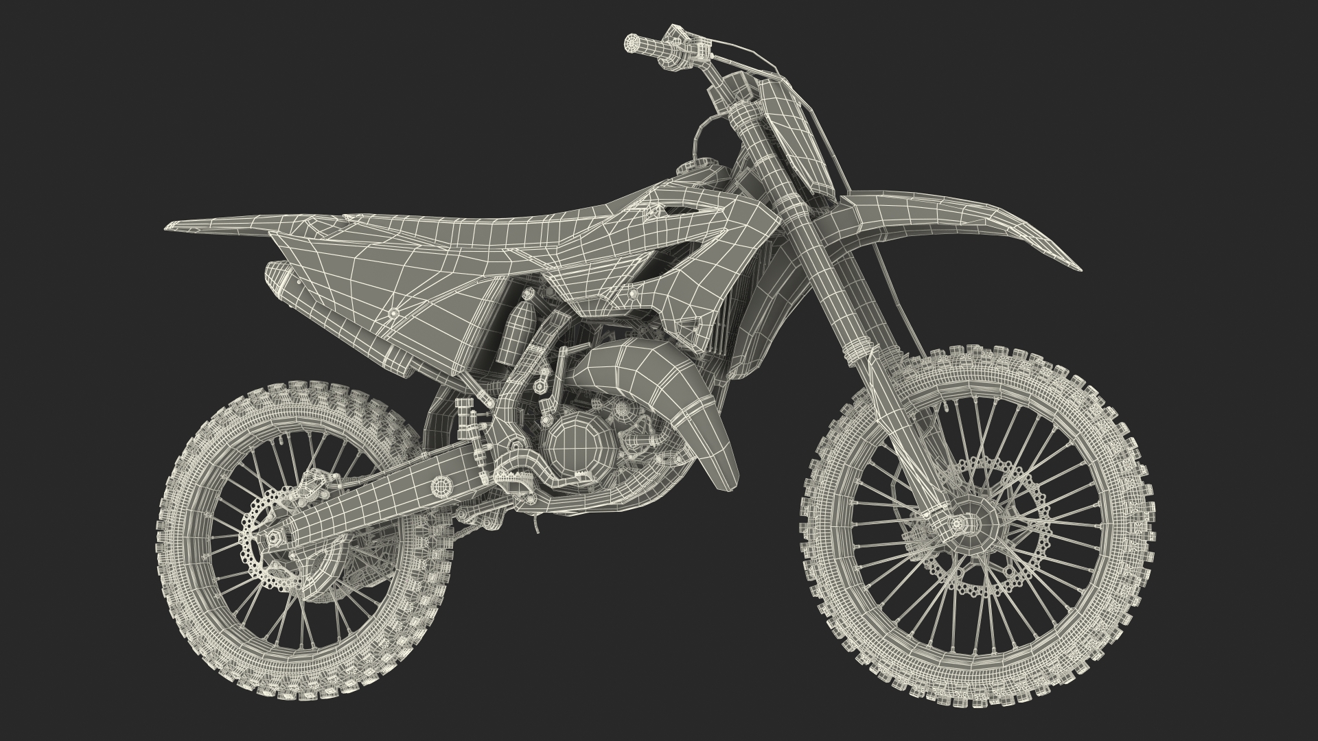 3D model Motocross Motorcycle Dirt