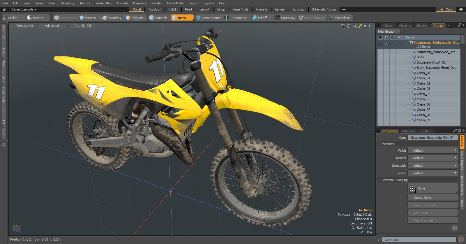 3D model Motocross Motorcycle Dirt