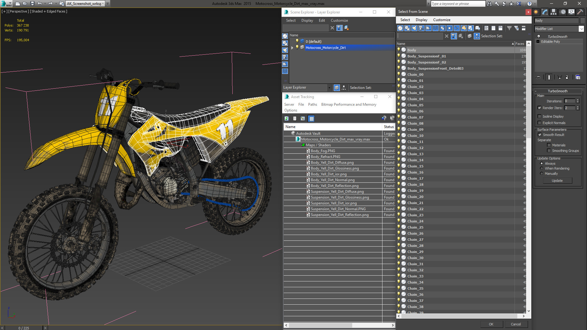 3D model Motocross Motorcycle Dirt