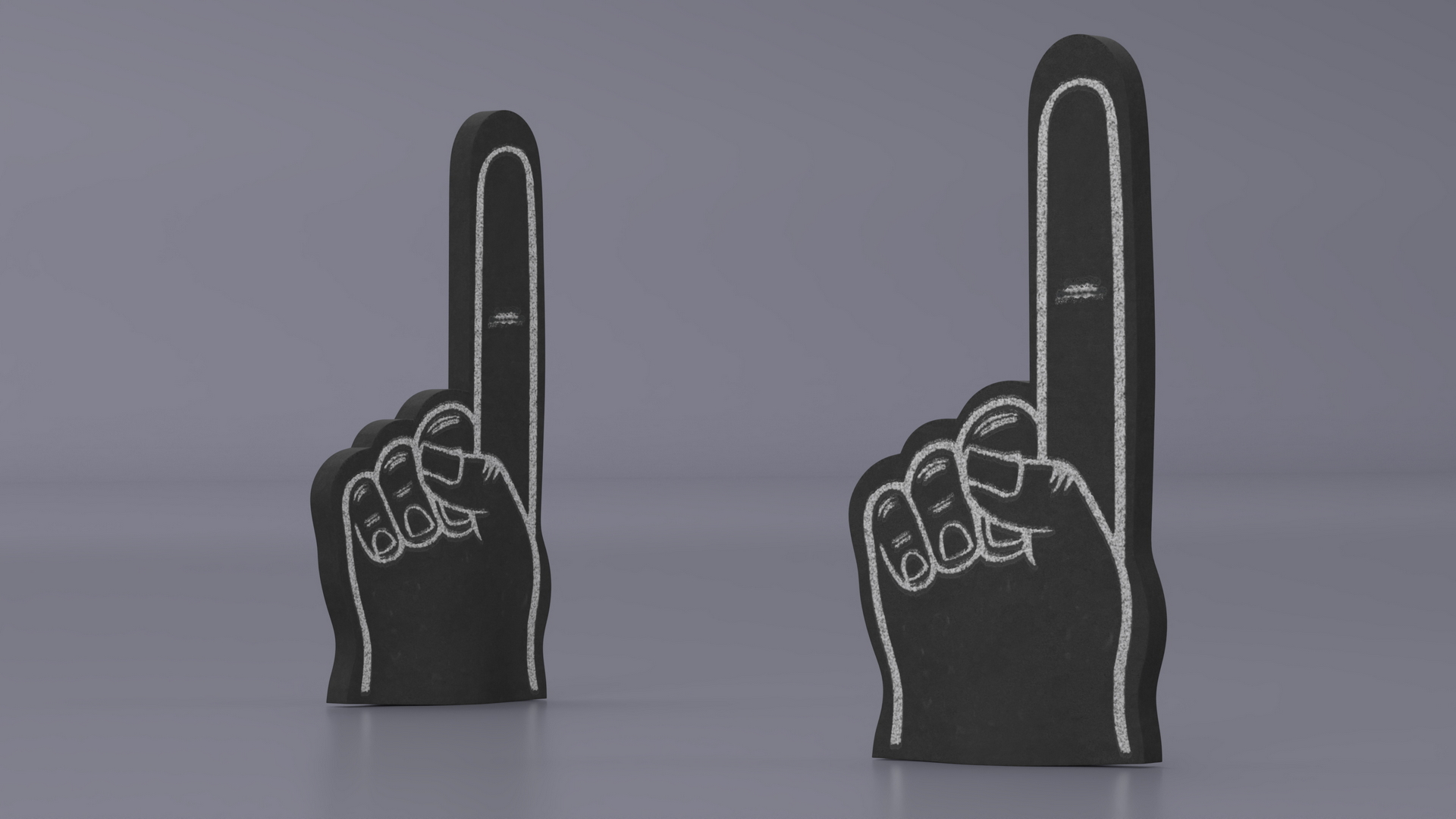 3D model Foam Hand Black