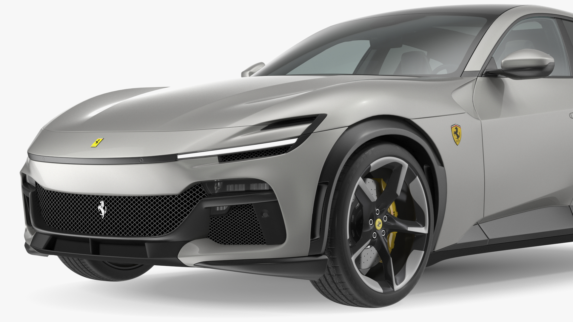 2023 Ferrari Purosangue SUV Grey Rigged 3D model