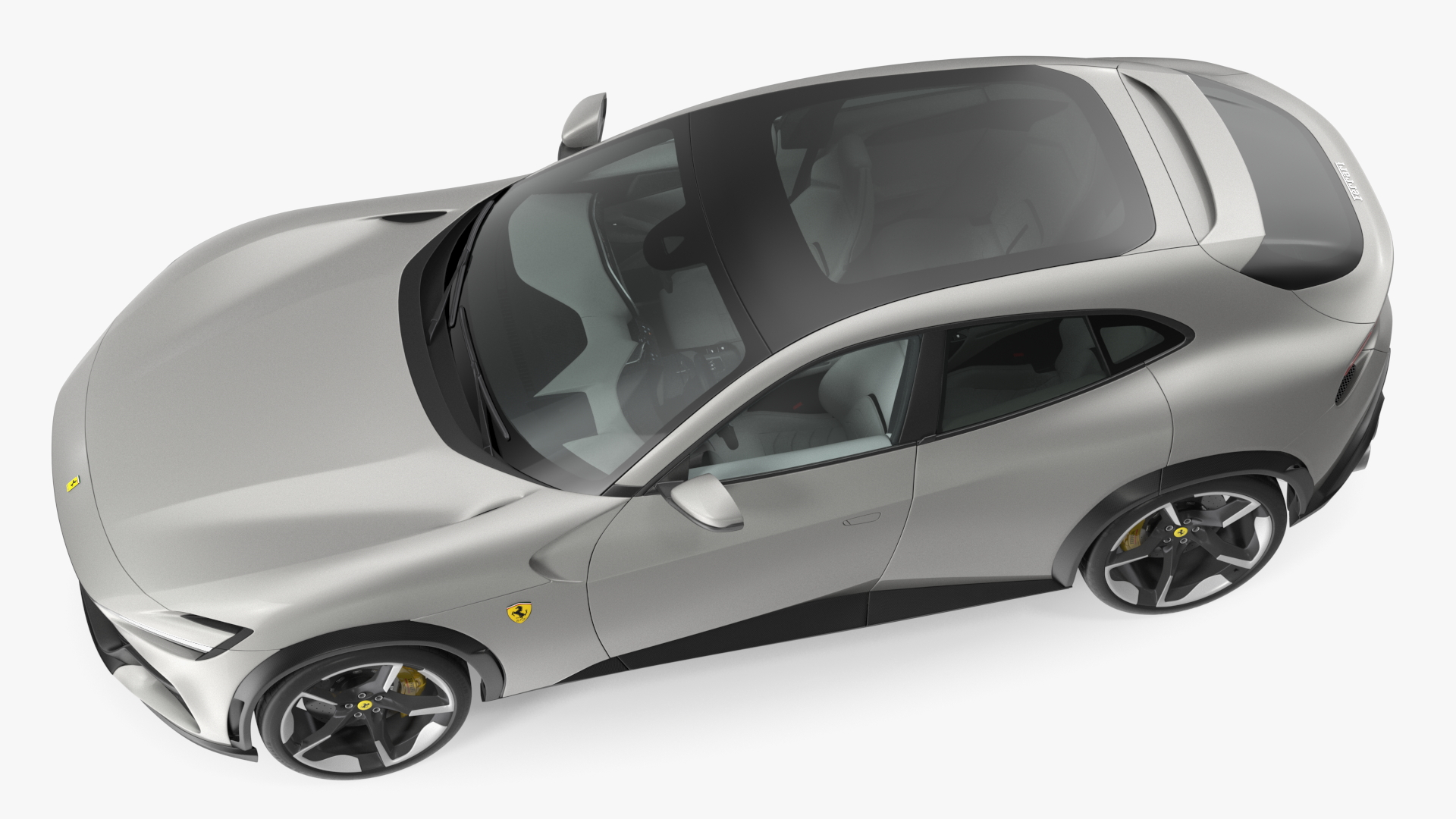 2023 Ferrari Purosangue SUV Grey Rigged 3D model