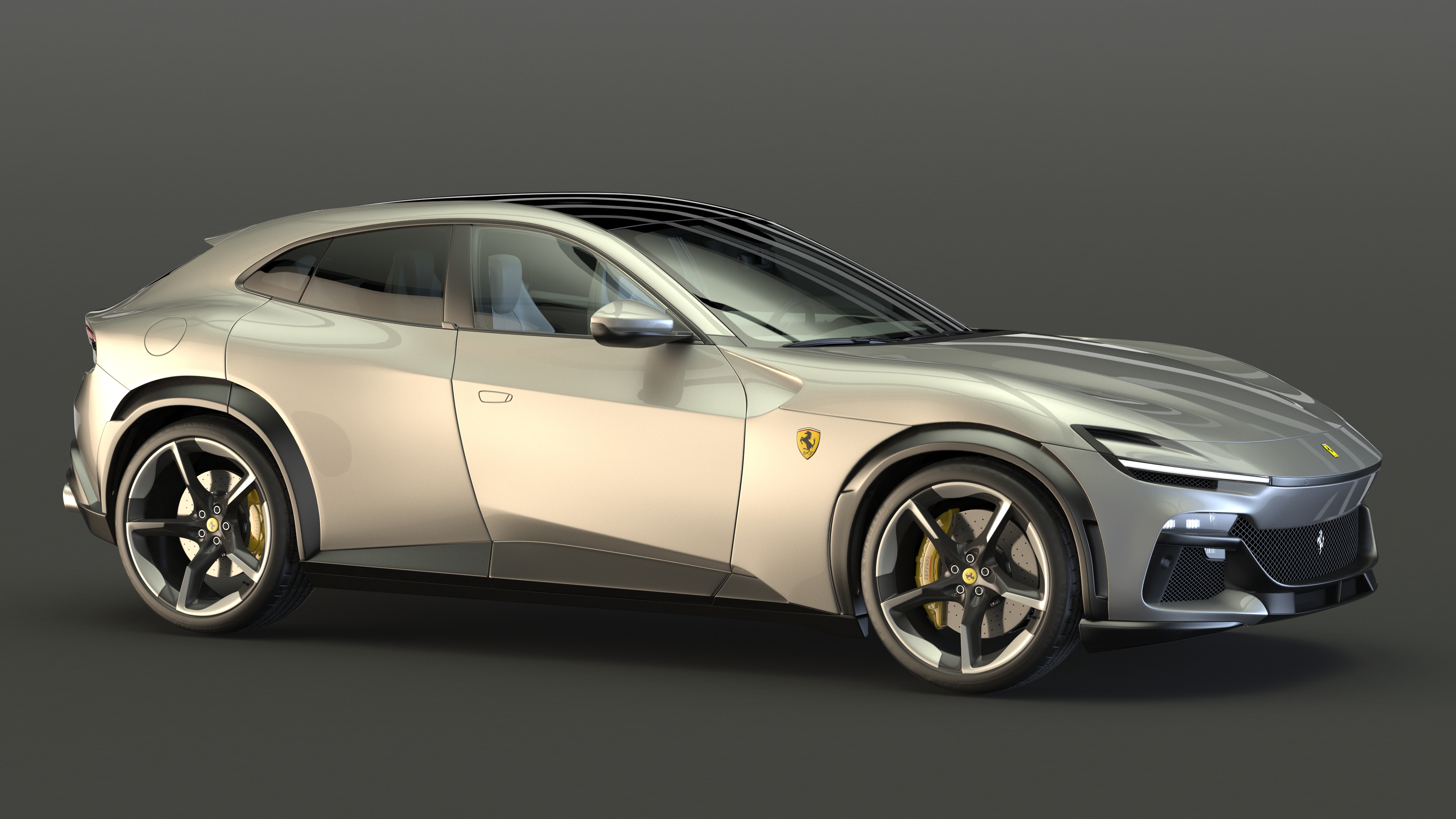 2023 Ferrari Purosangue SUV Grey Rigged 3D model