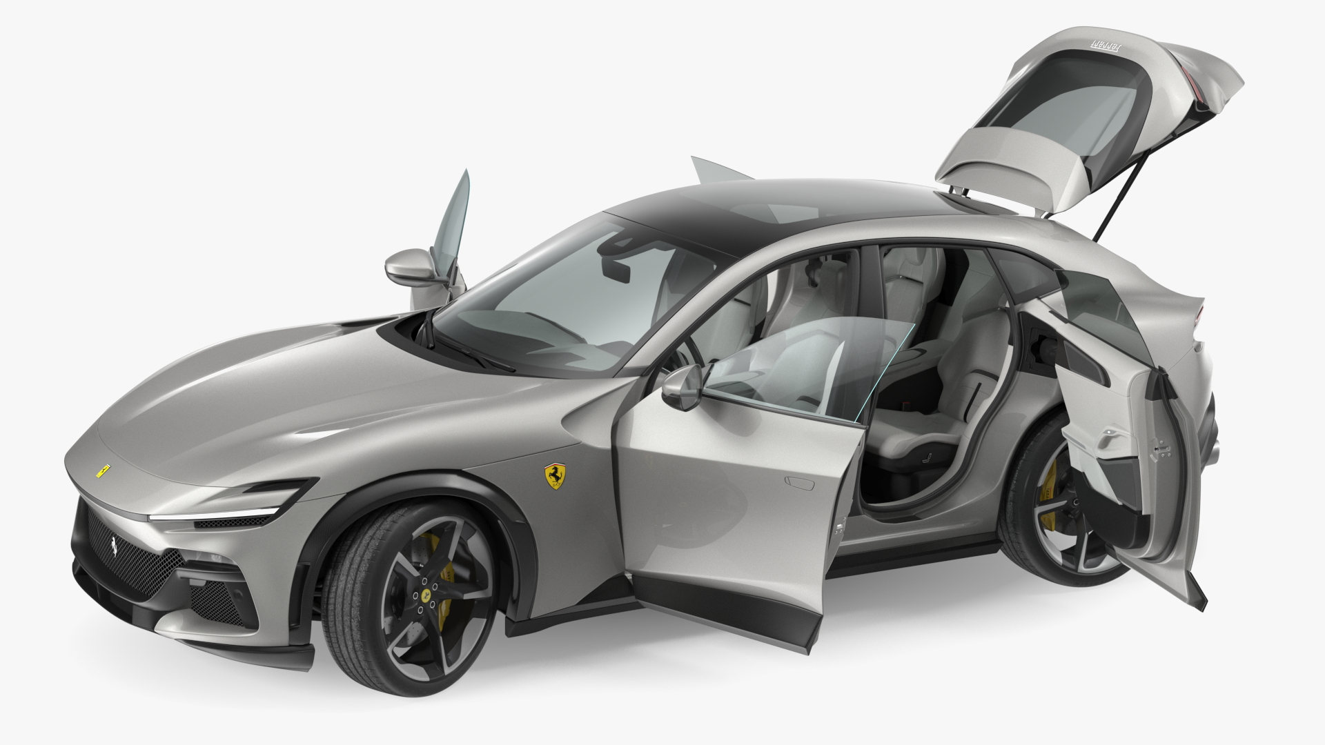 2023 Ferrari Purosangue SUV Grey Rigged 3D model