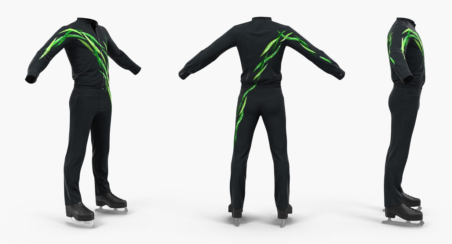 3D Male Figure Skater Costume 2 model