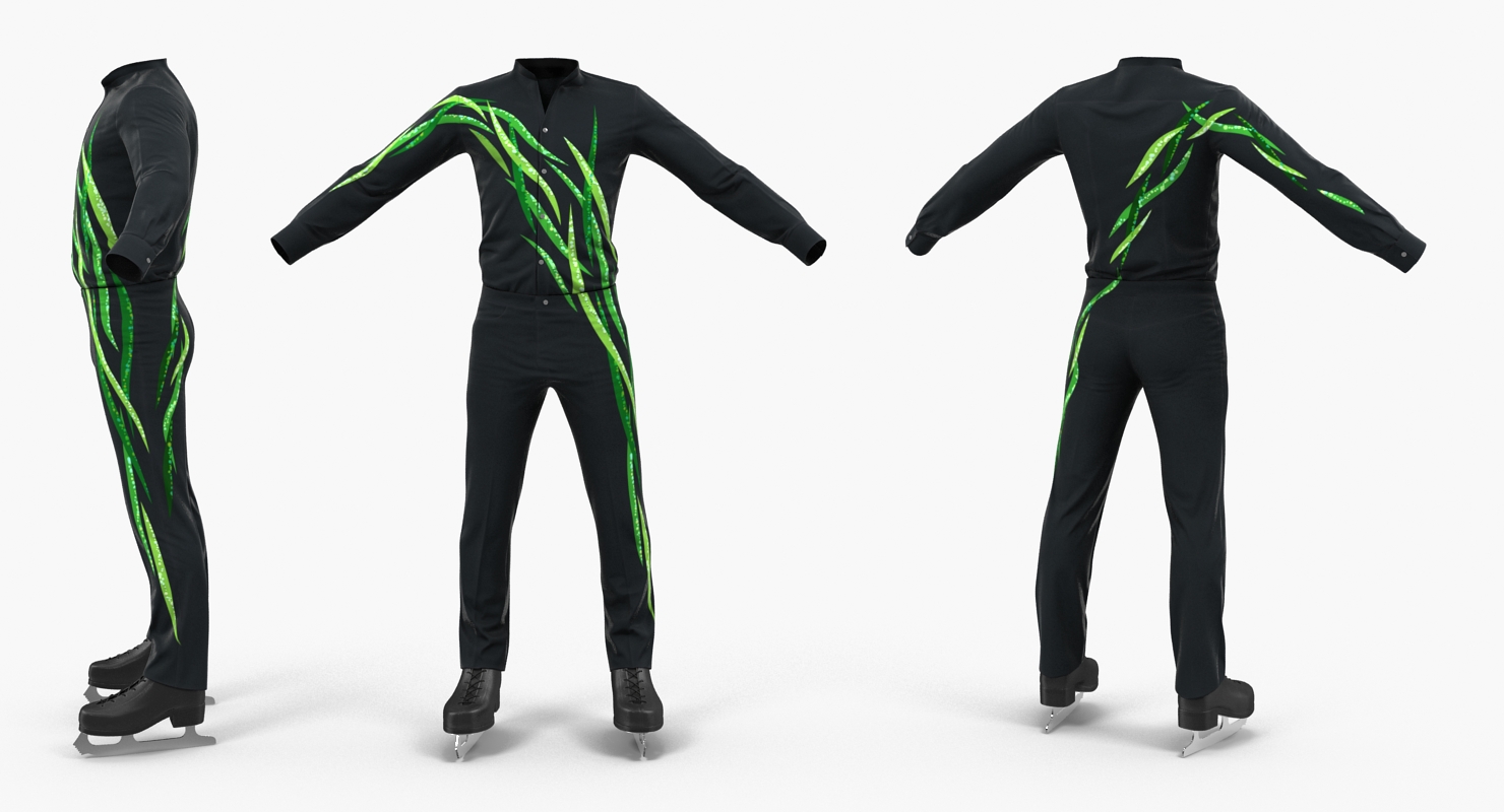 3D Male Figure Skater Costume 2 model