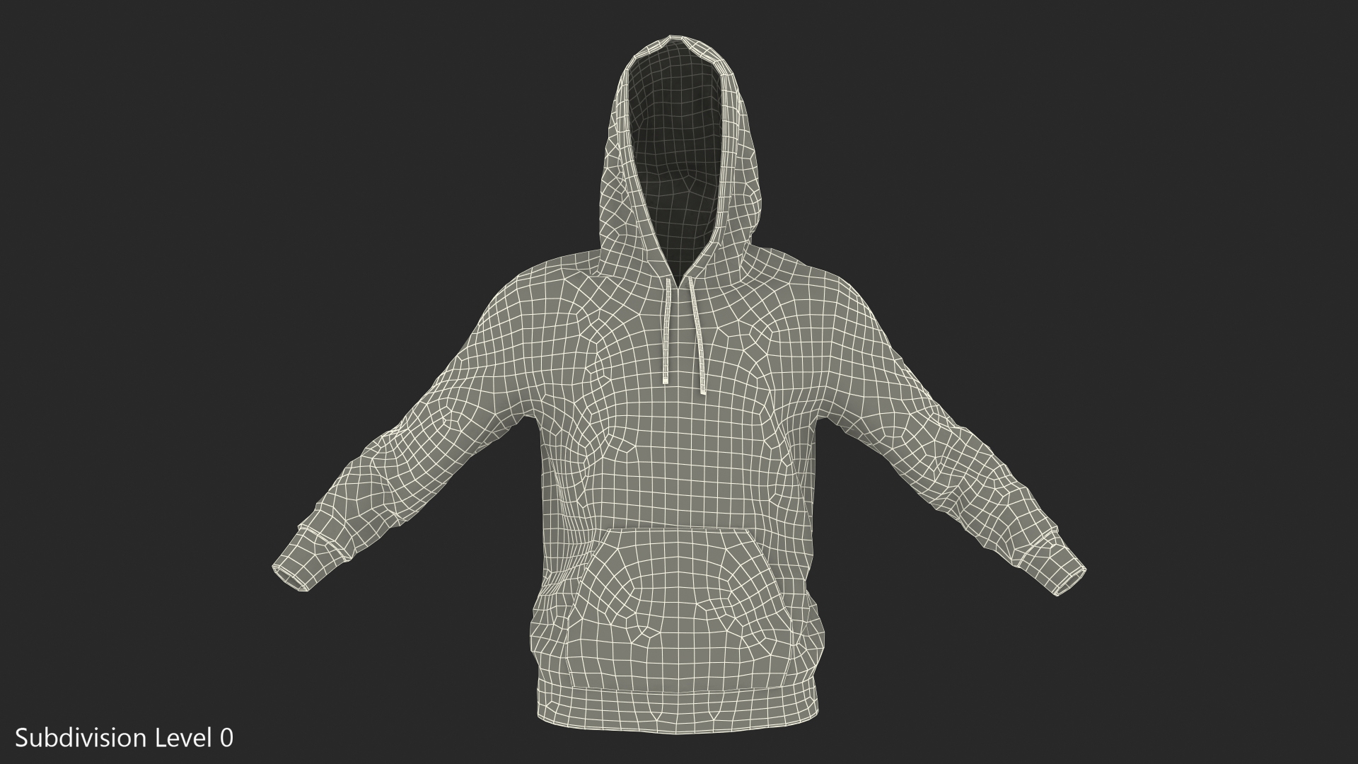 3D Blue Hoodie Nike Raised Hood model