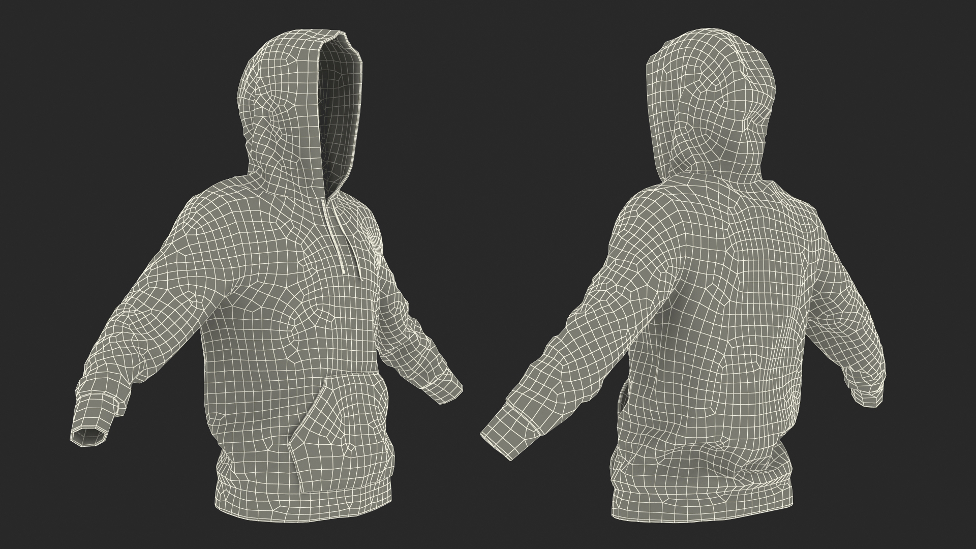 3D Blue Hoodie Nike Raised Hood model