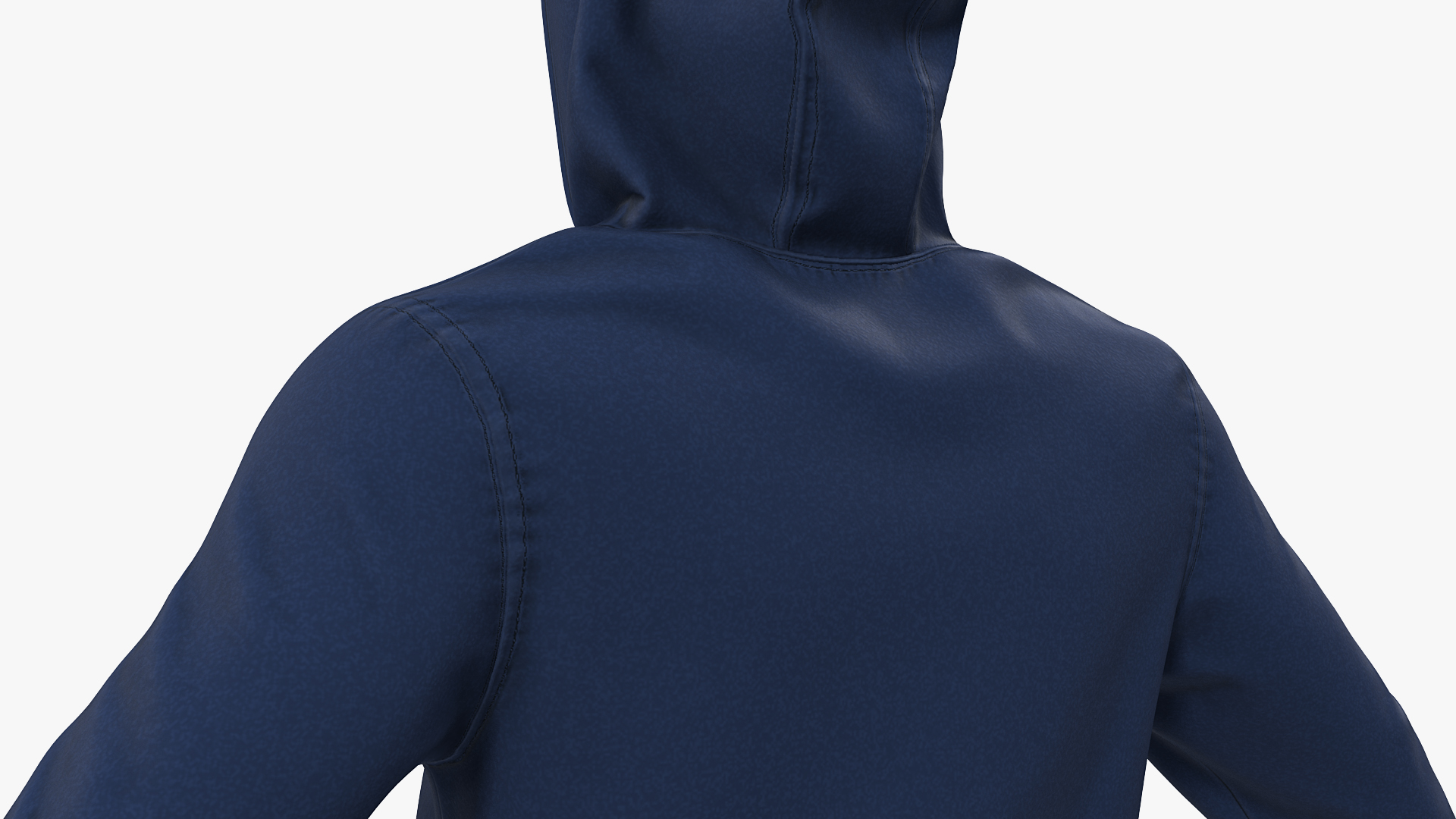 3D Blue Hoodie Nike Raised Hood model