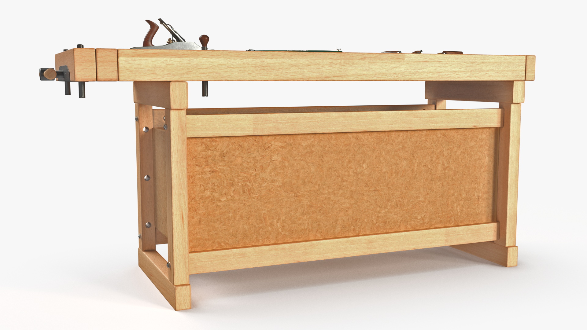 3D Aspen Workbench with Tools and Sawdust model