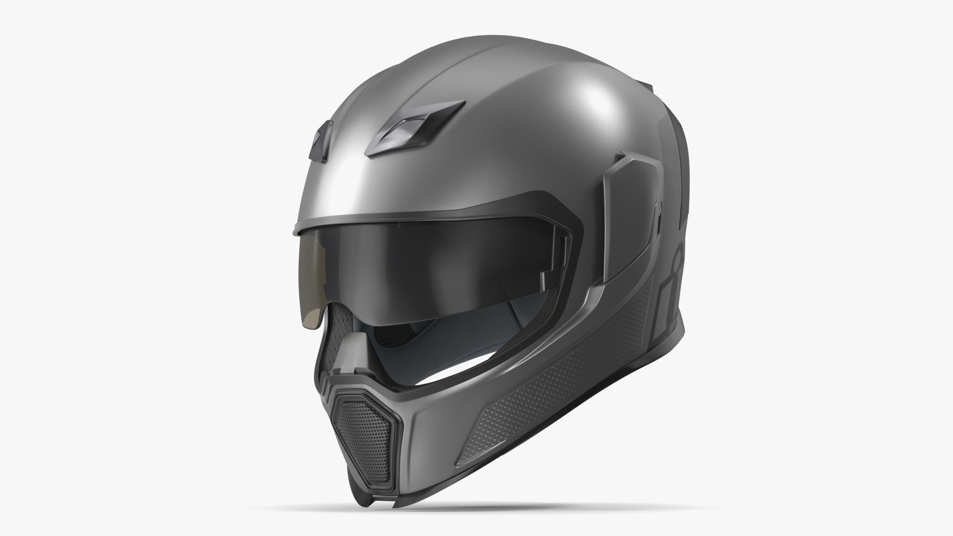 3D Bike Racing Helmet Grey model