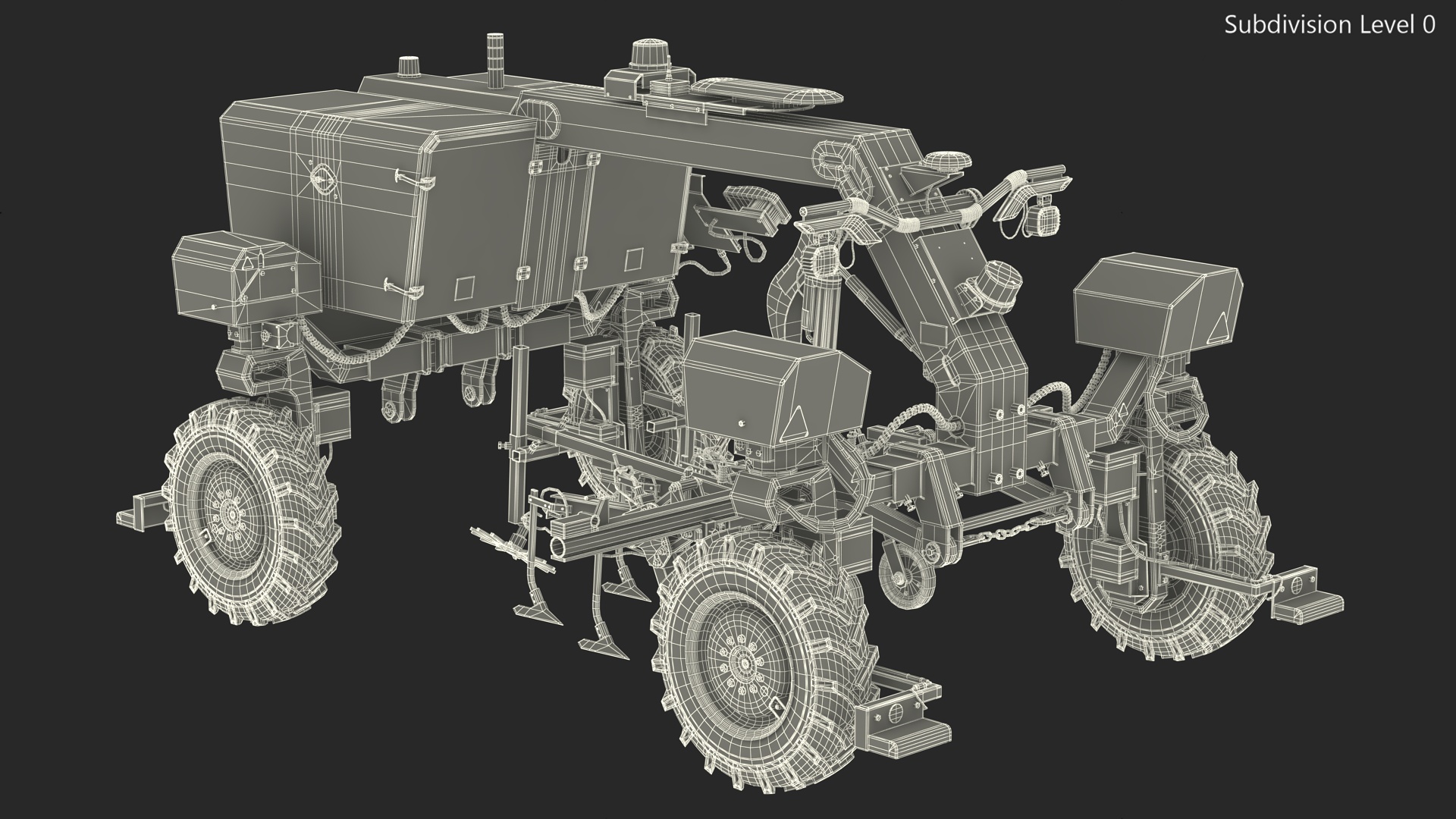 Agriculture Robot Rigged 3D model