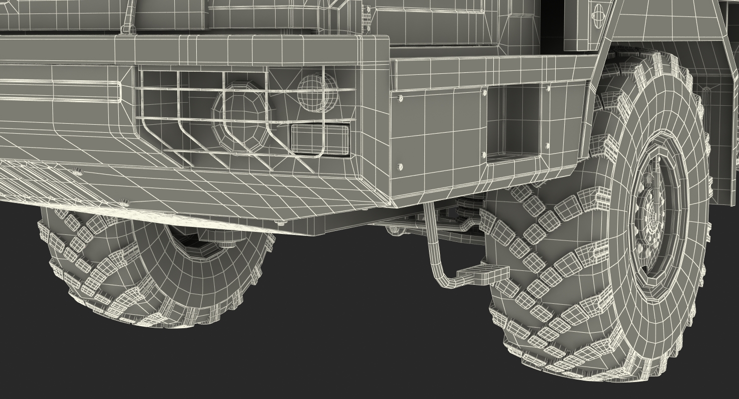 Military Truck BAZ 64022 3D model