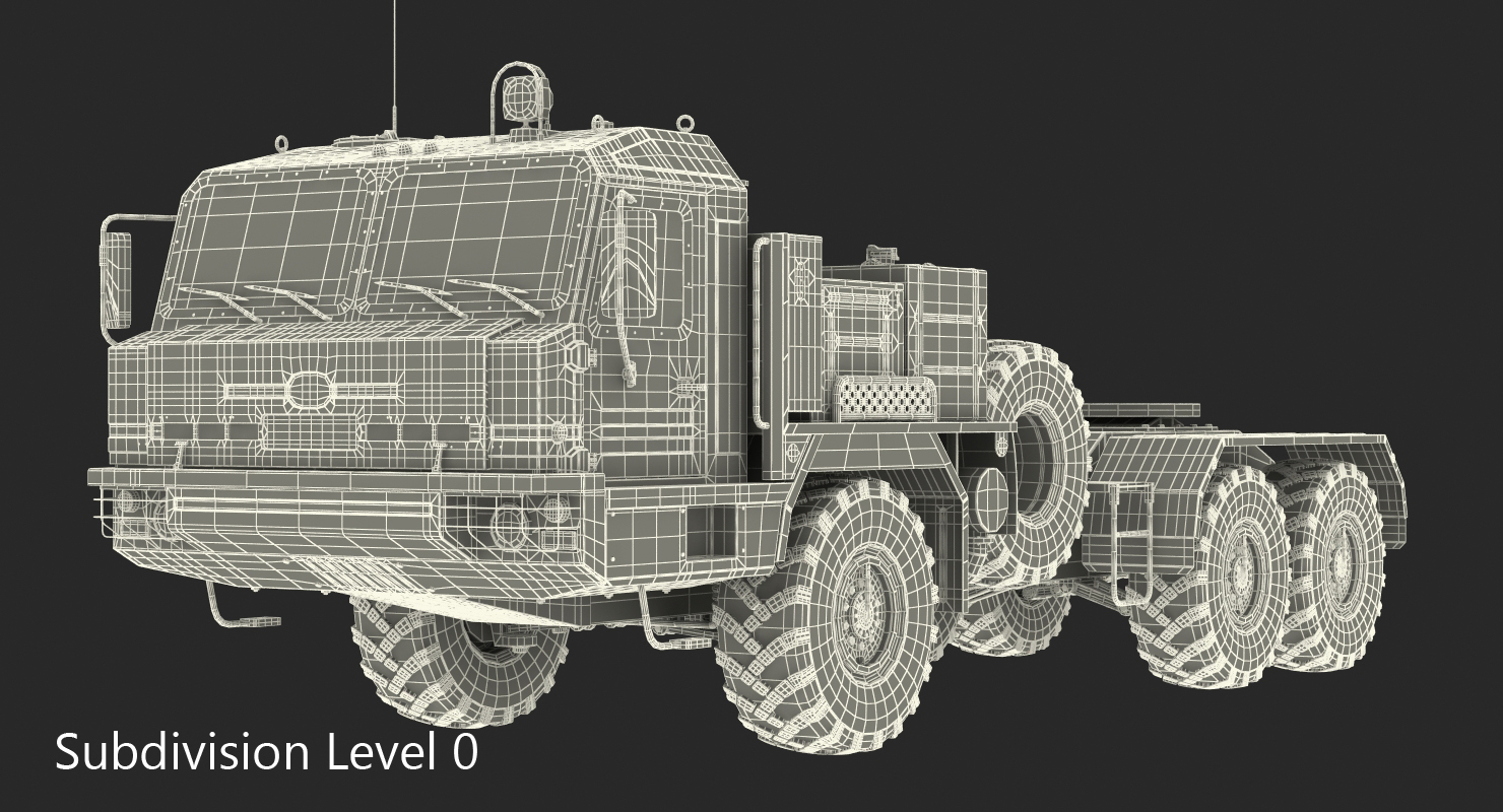 Military Truck BAZ 64022 3D model