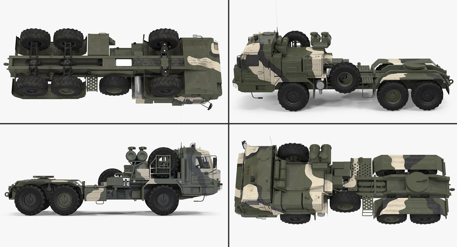 Military Truck BAZ 64022 3D model