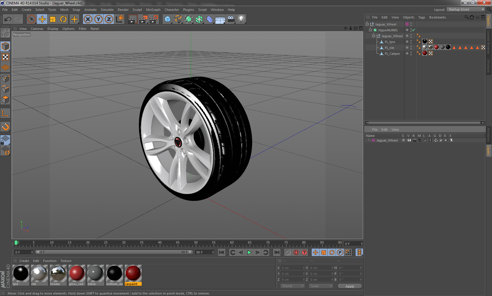 Jaguar Wheel 3D