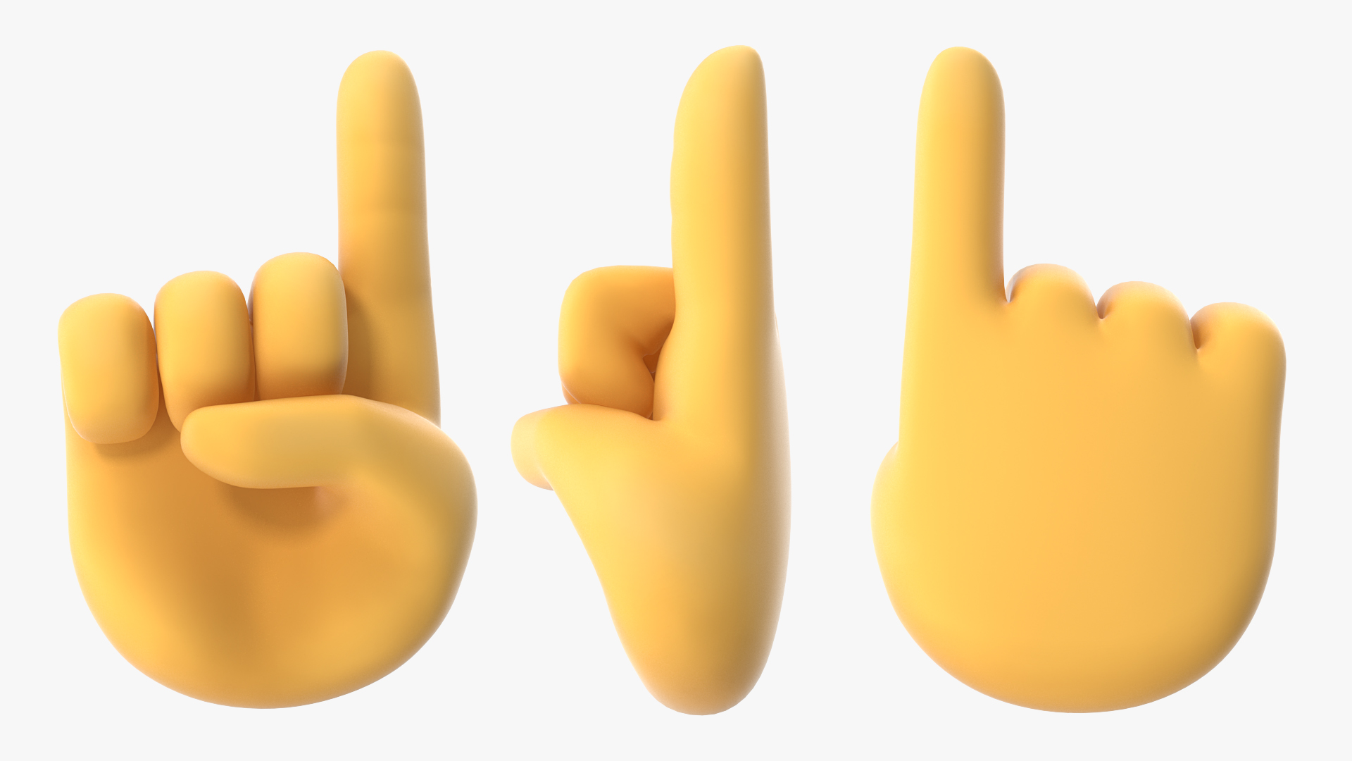 3D Index Pointing Up Emoji model