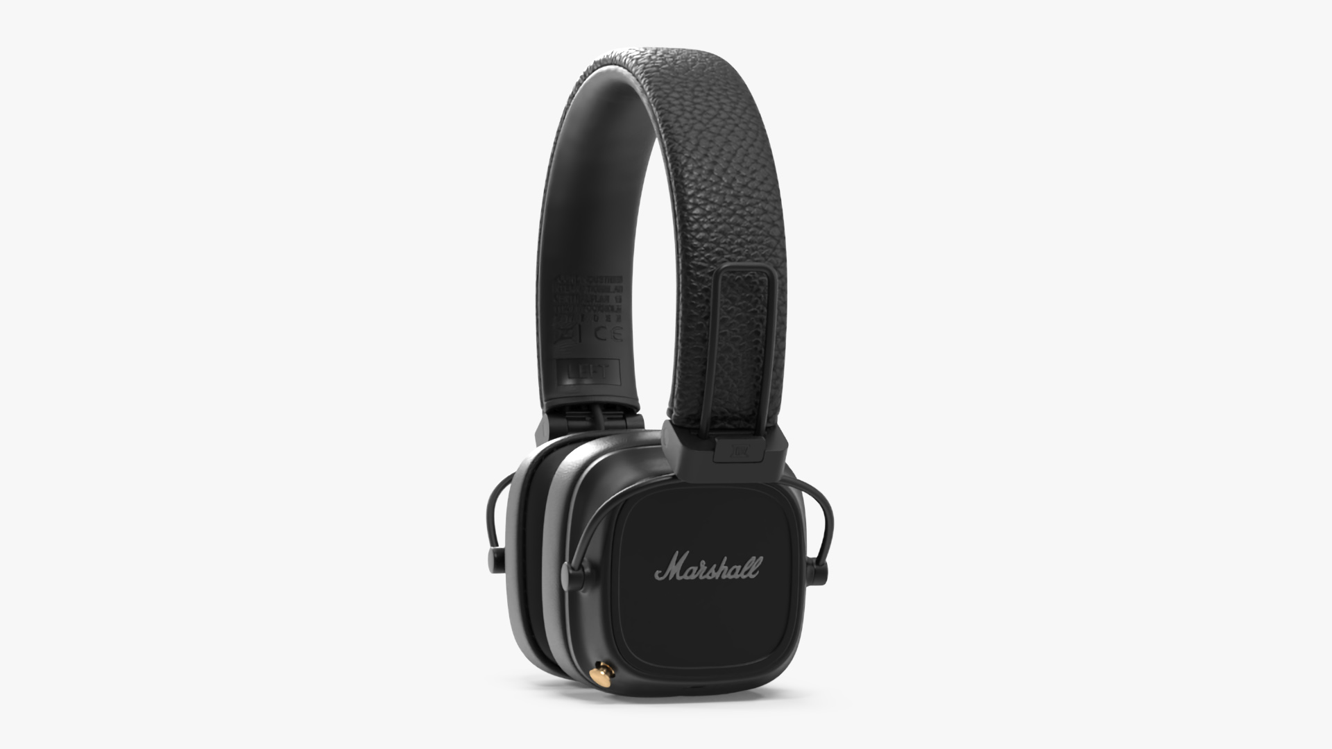 Marshall Headphones Black Rigged 3D