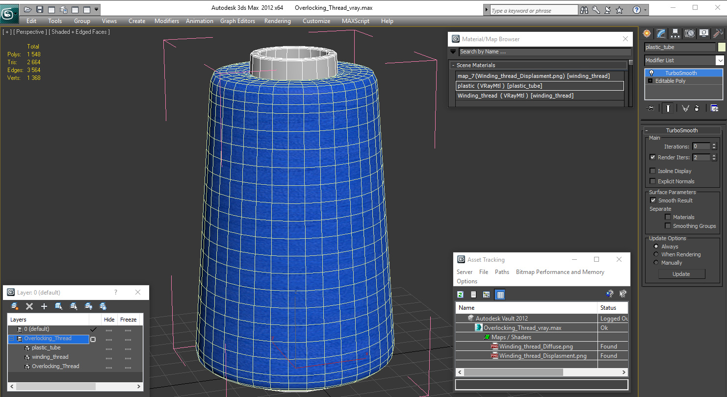 3D Overlocking Thread model