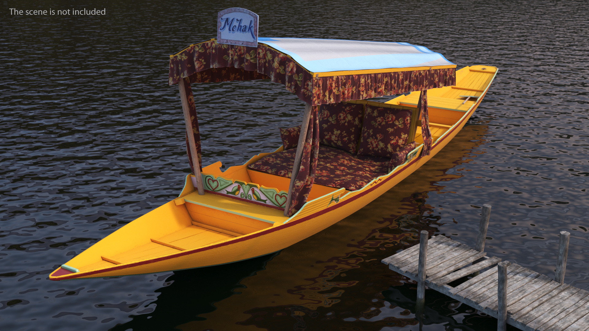 Kashmir Shikara Yellow 3D