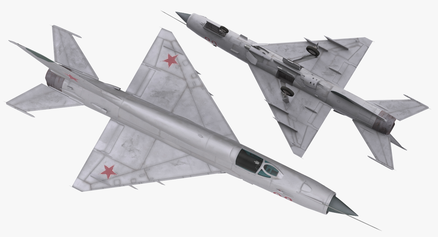 3D model Fighter MiG 21 Fishbed Russian