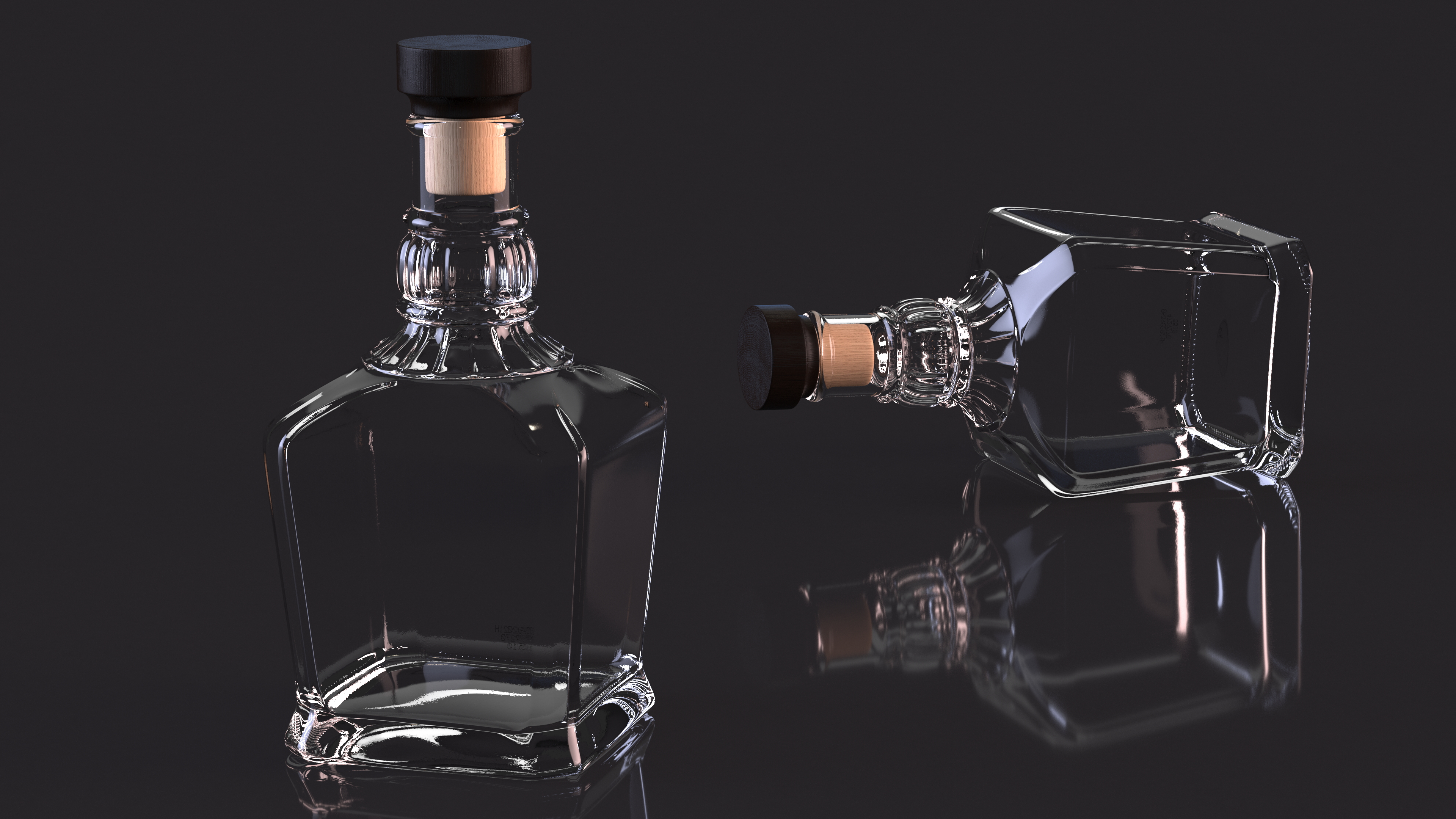 3D model Empty Whiskey Bottle