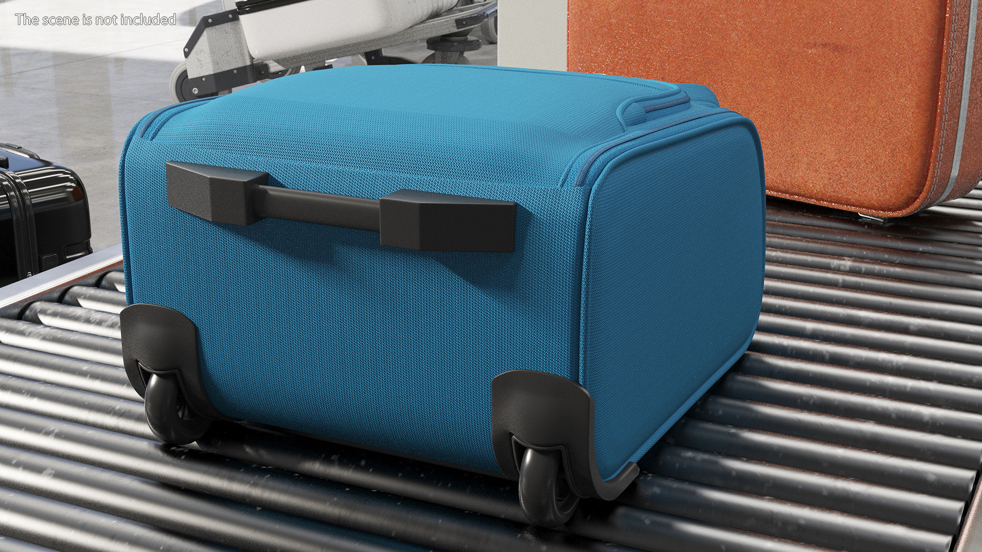 Blue Softshell Luggage 3D