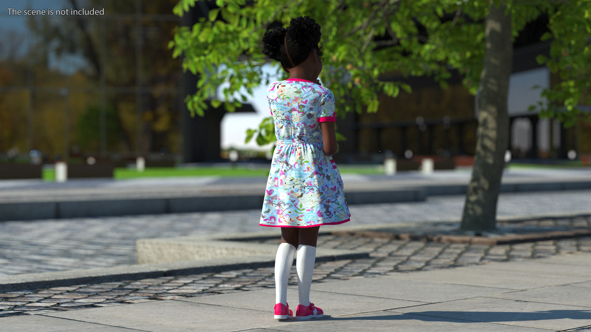 Black Child Girl Rigged for Maya 3D