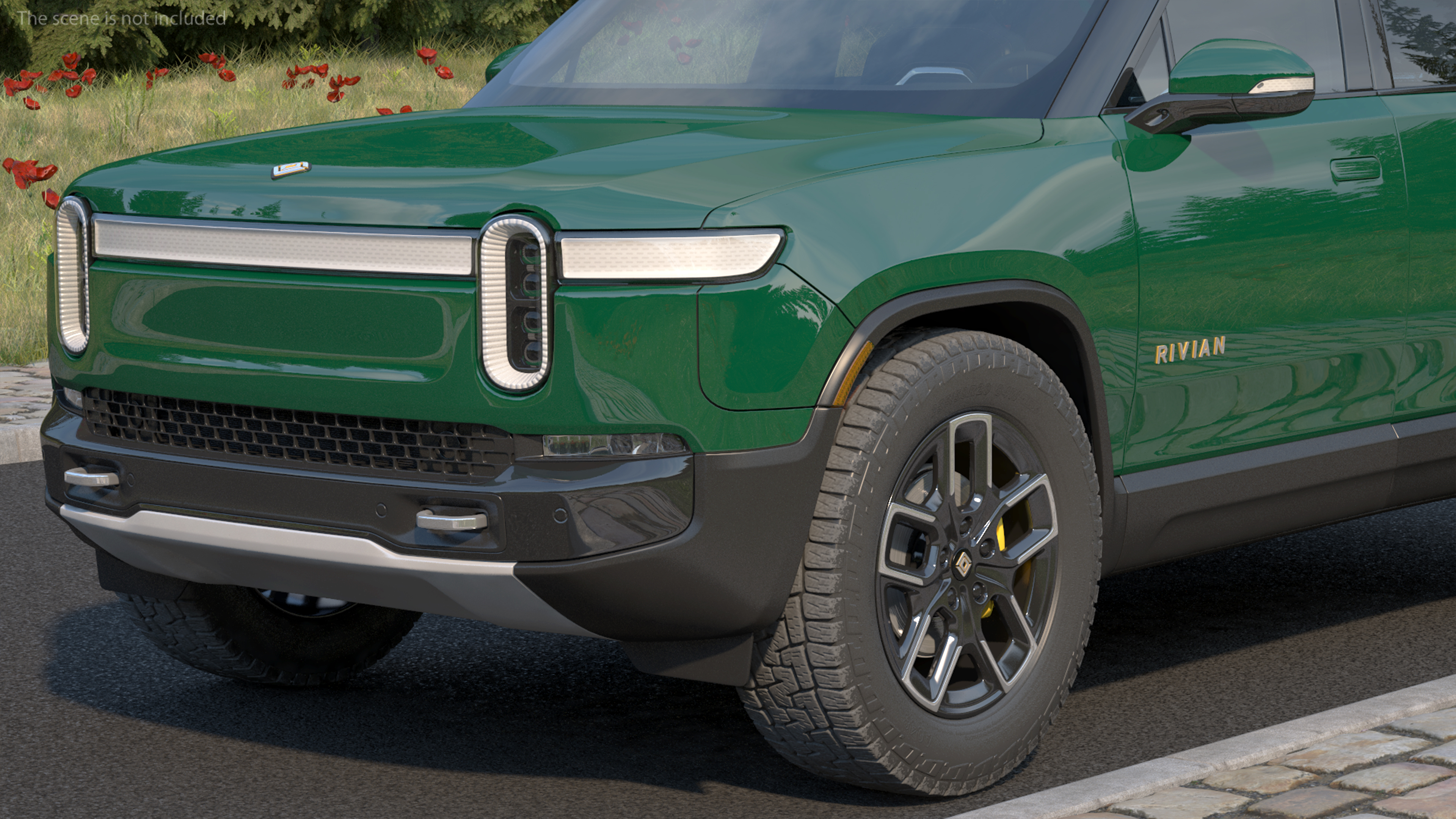 2023 Rivian R1S Simple Interior Green 3D