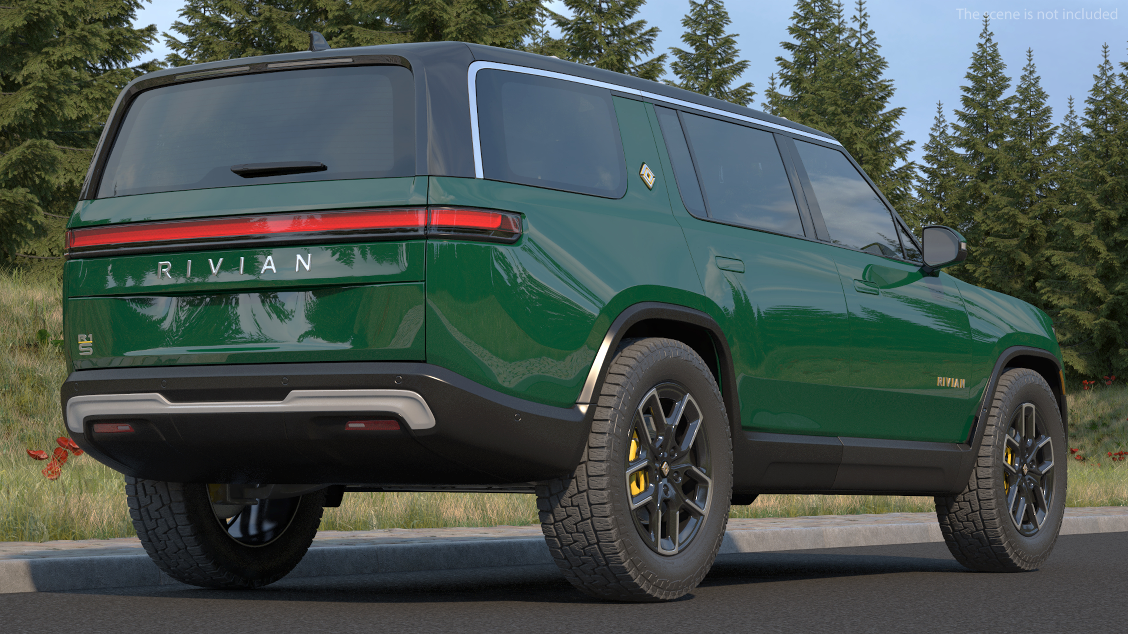 2023 Rivian R1S Simple Interior Green 3D