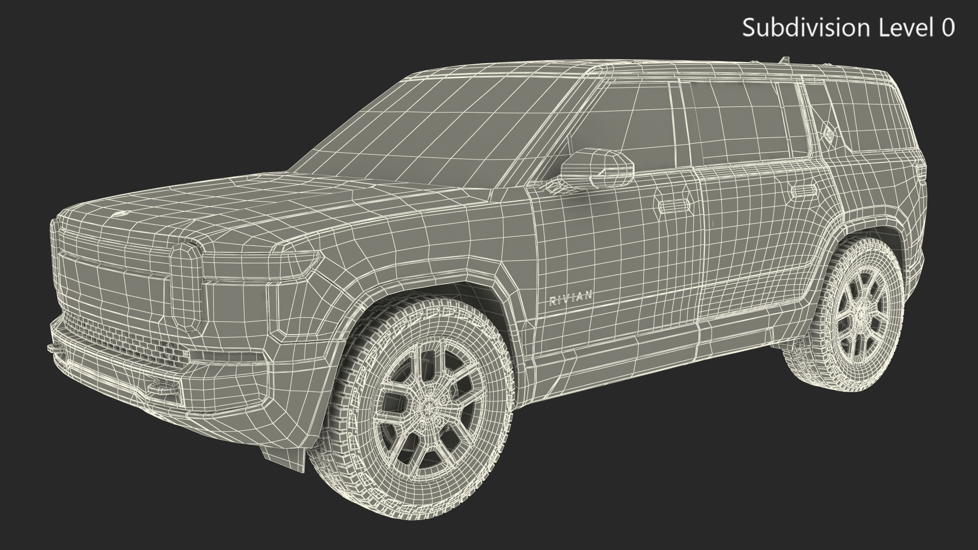 2023 Rivian R1S Simple Interior Green 3D