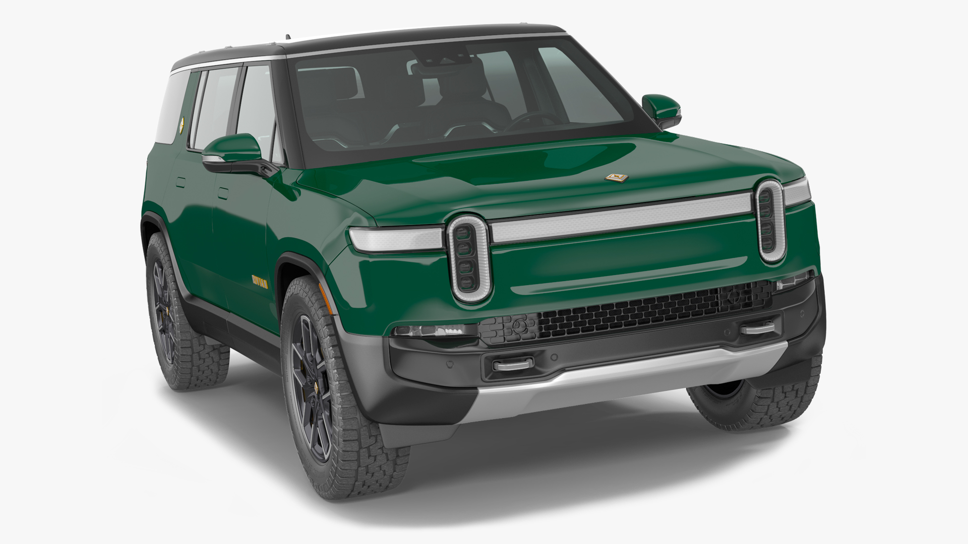 2023 Rivian R1S Simple Interior Green 3D