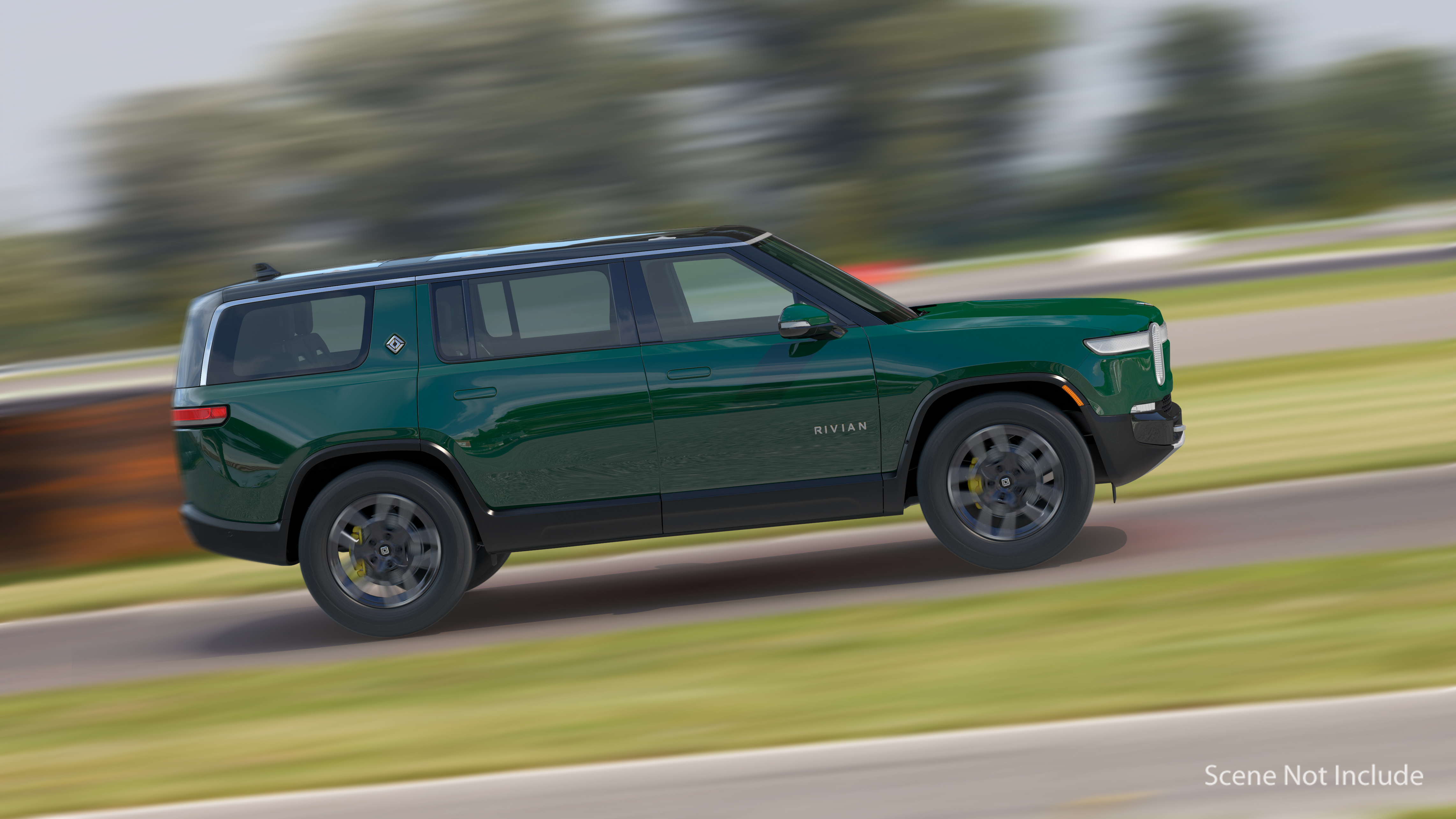 2023 Rivian R1S Simple Interior Green 3D