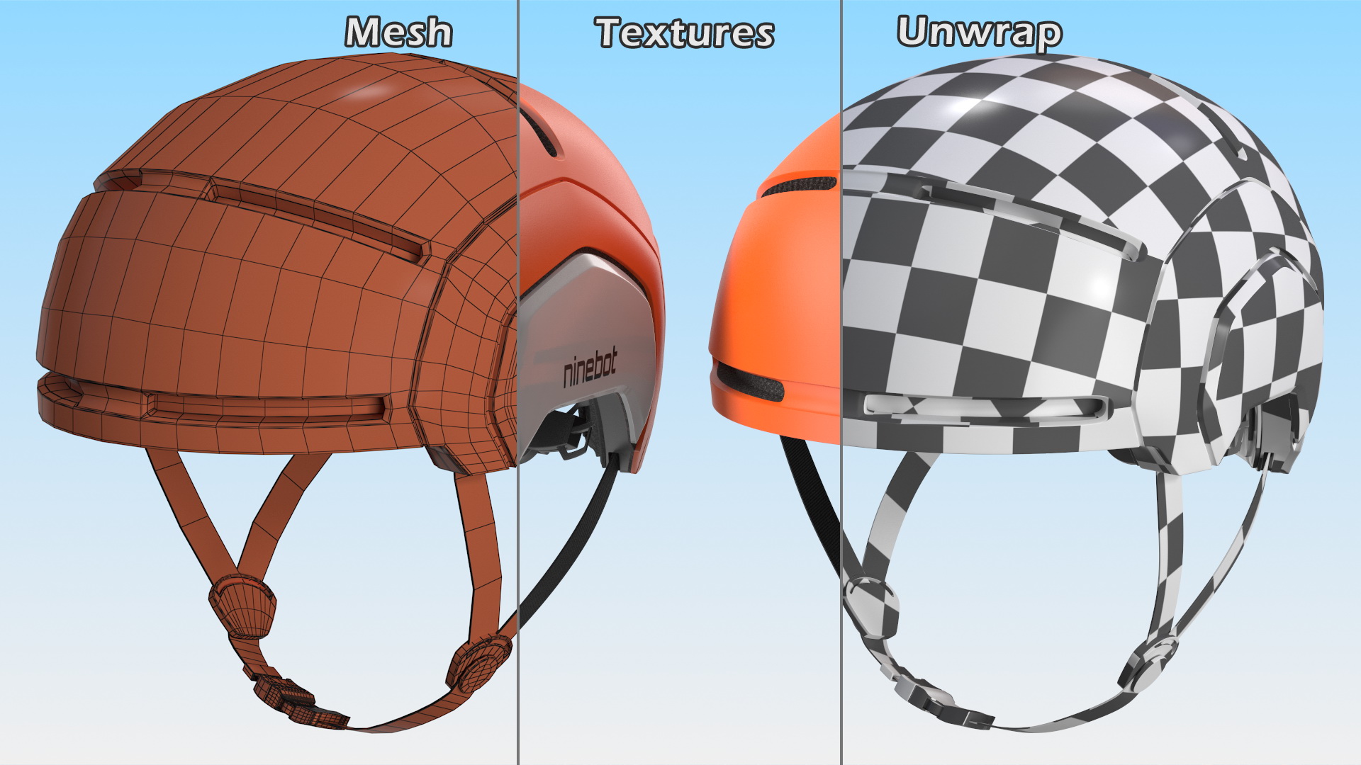 3D Segway Kids Helmets Orange