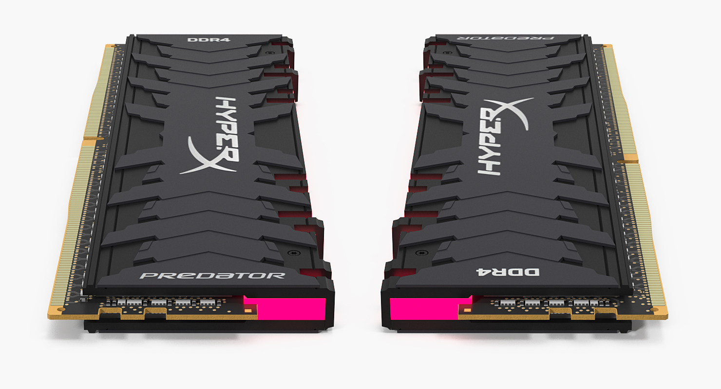 3D DDR4 Red Kingston HyperX Predator model