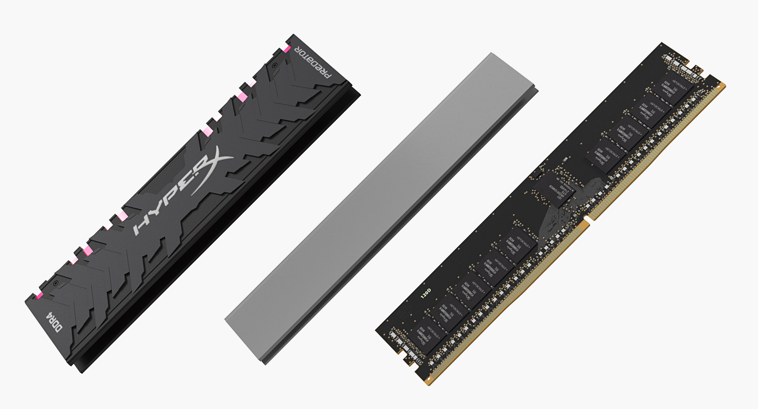 3D DDR4 Red Kingston HyperX Predator model