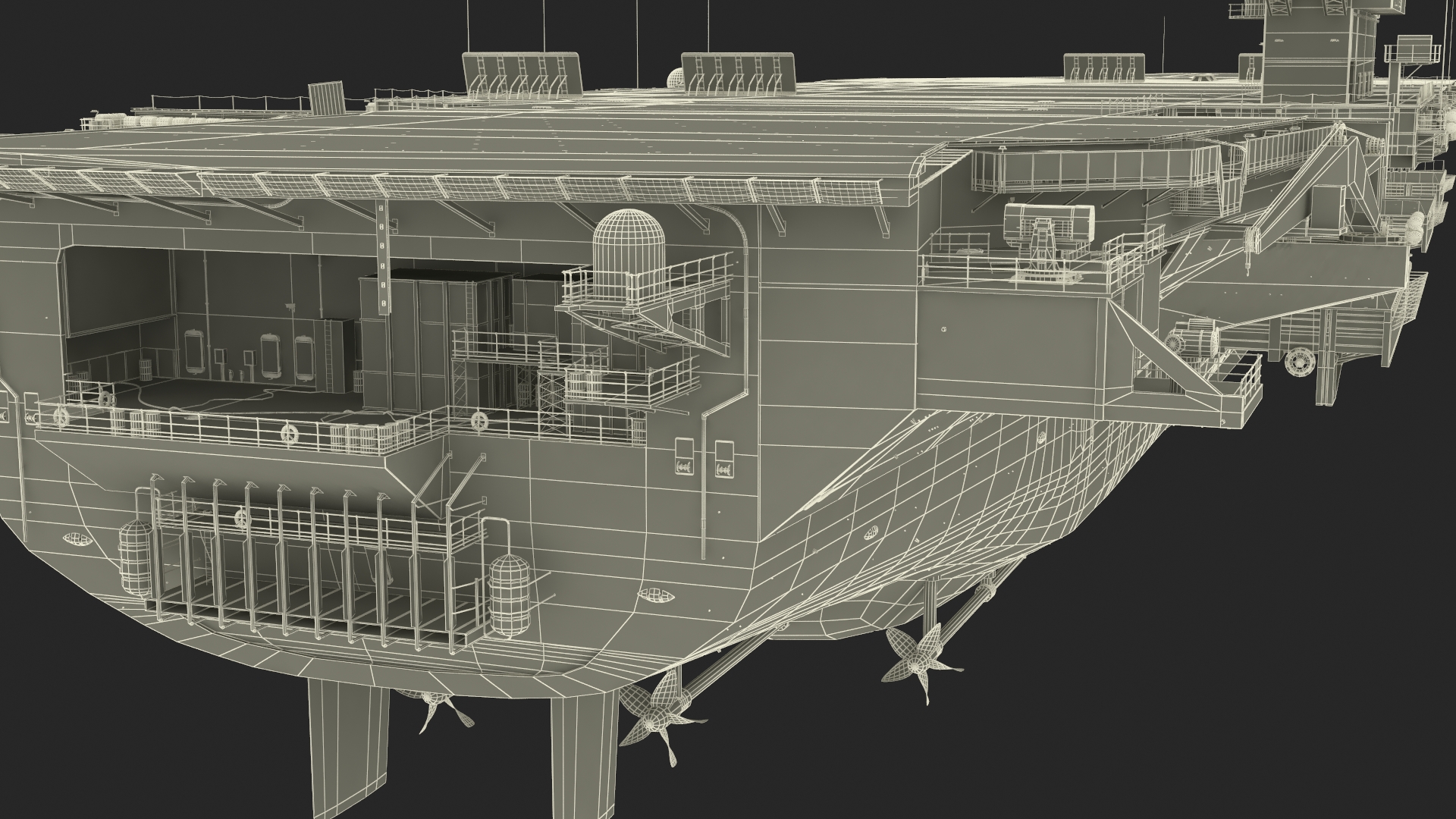 3D Aircraft Carrier USS Ronald Reagan CVN 76