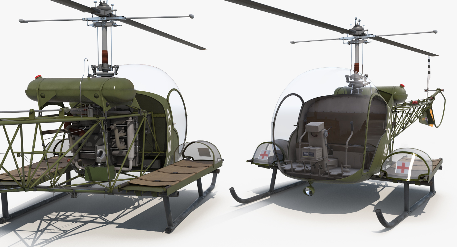 Bell H 13 Sioux United States Army 3D model