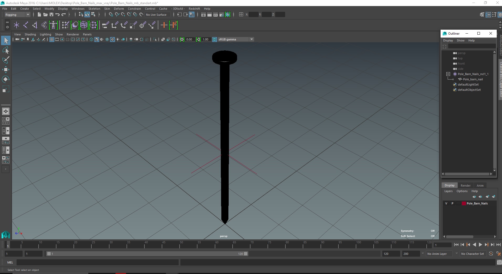 3D model Pole Barn Nails