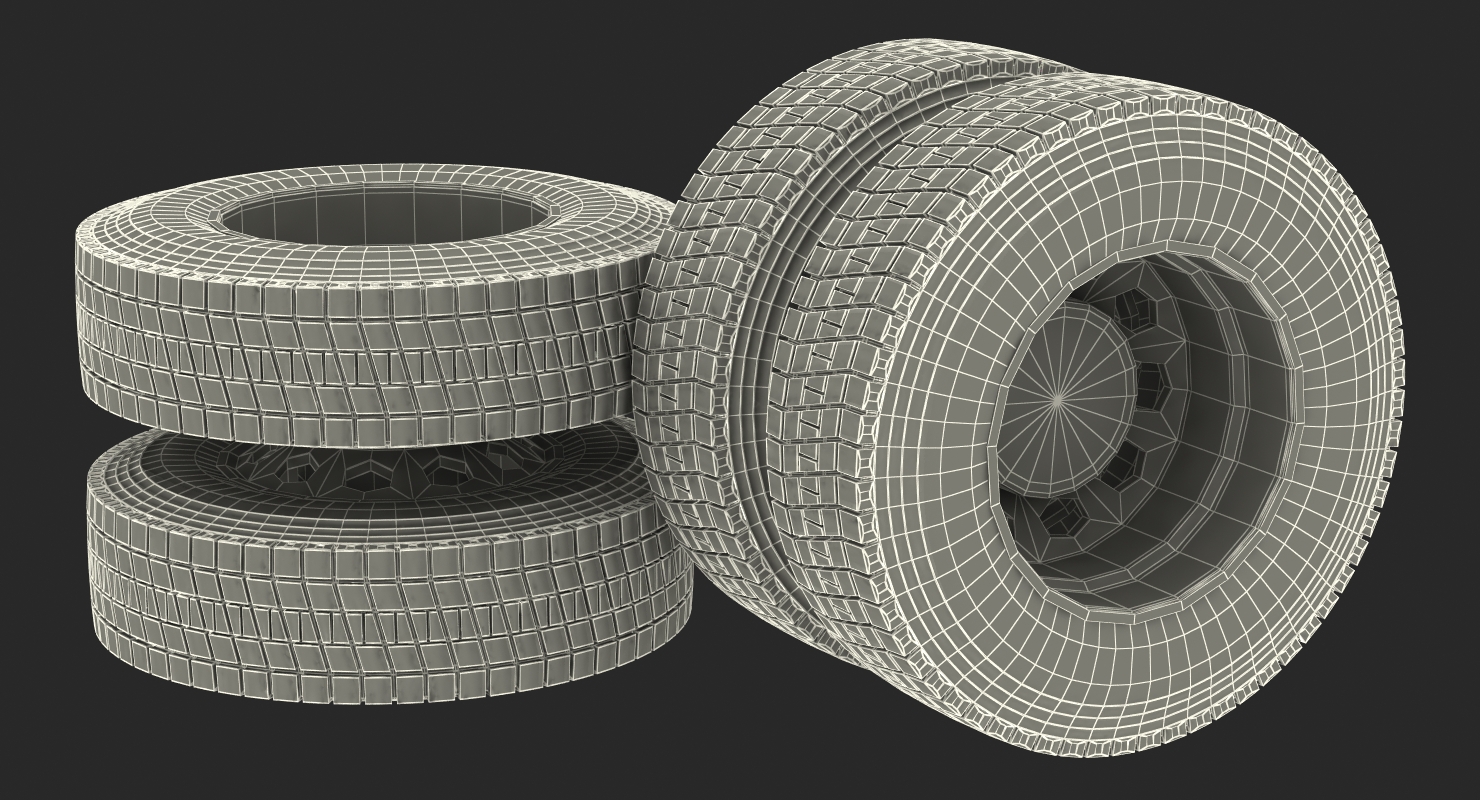 Truck Rear Wheels 3D