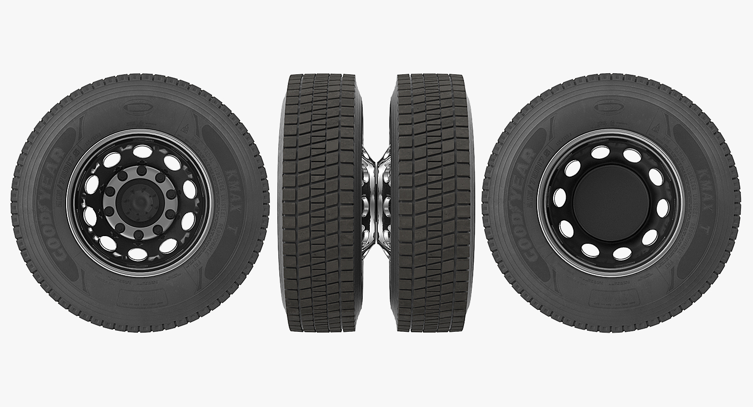 Truck Rear Wheels 3D