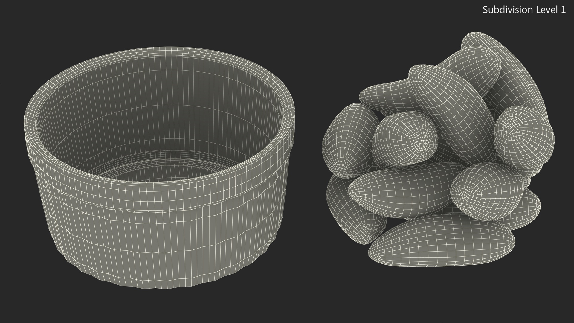 Bowl of Brazil Nuts 3D model