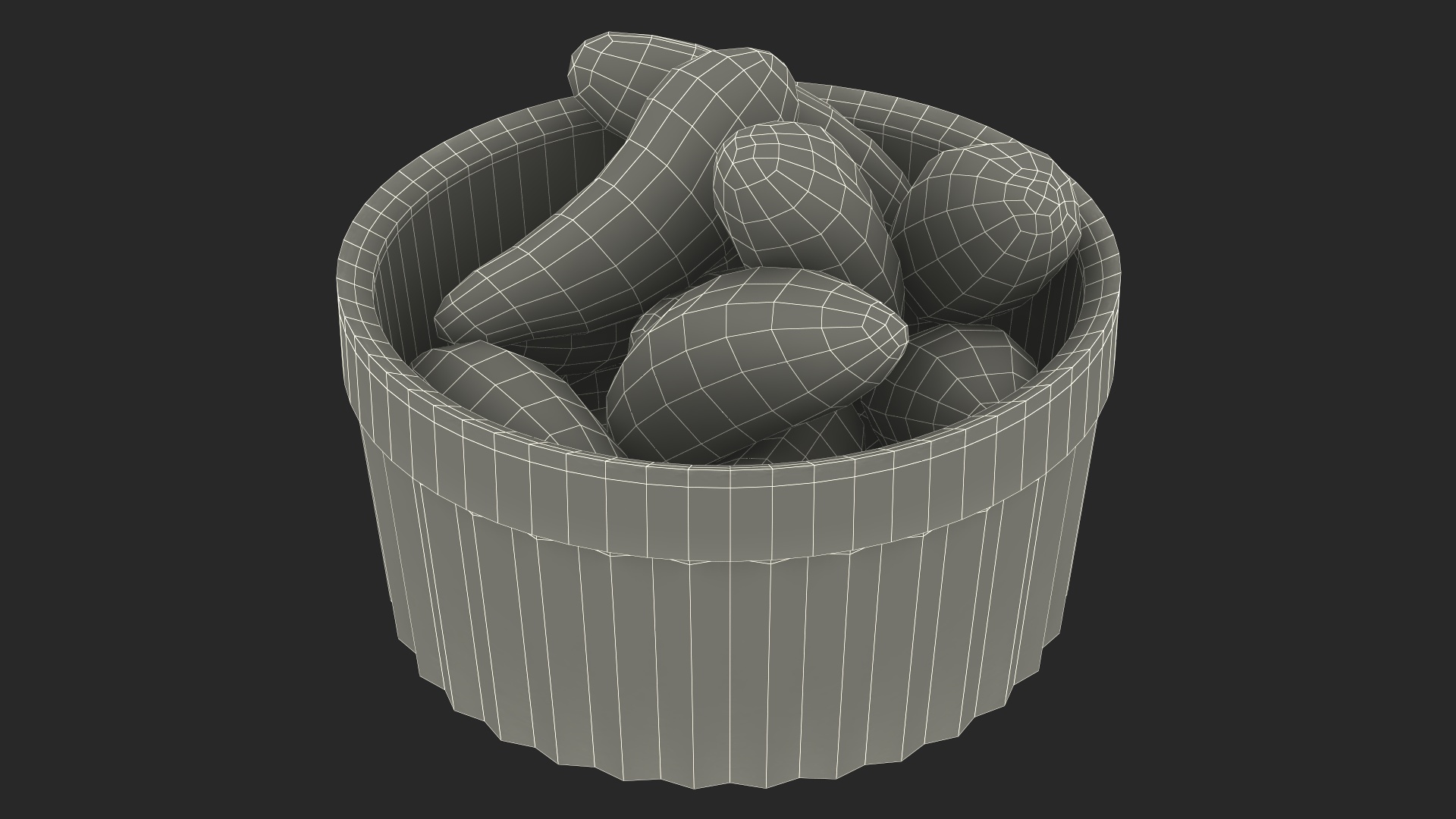 Bowl of Brazil Nuts 3D model