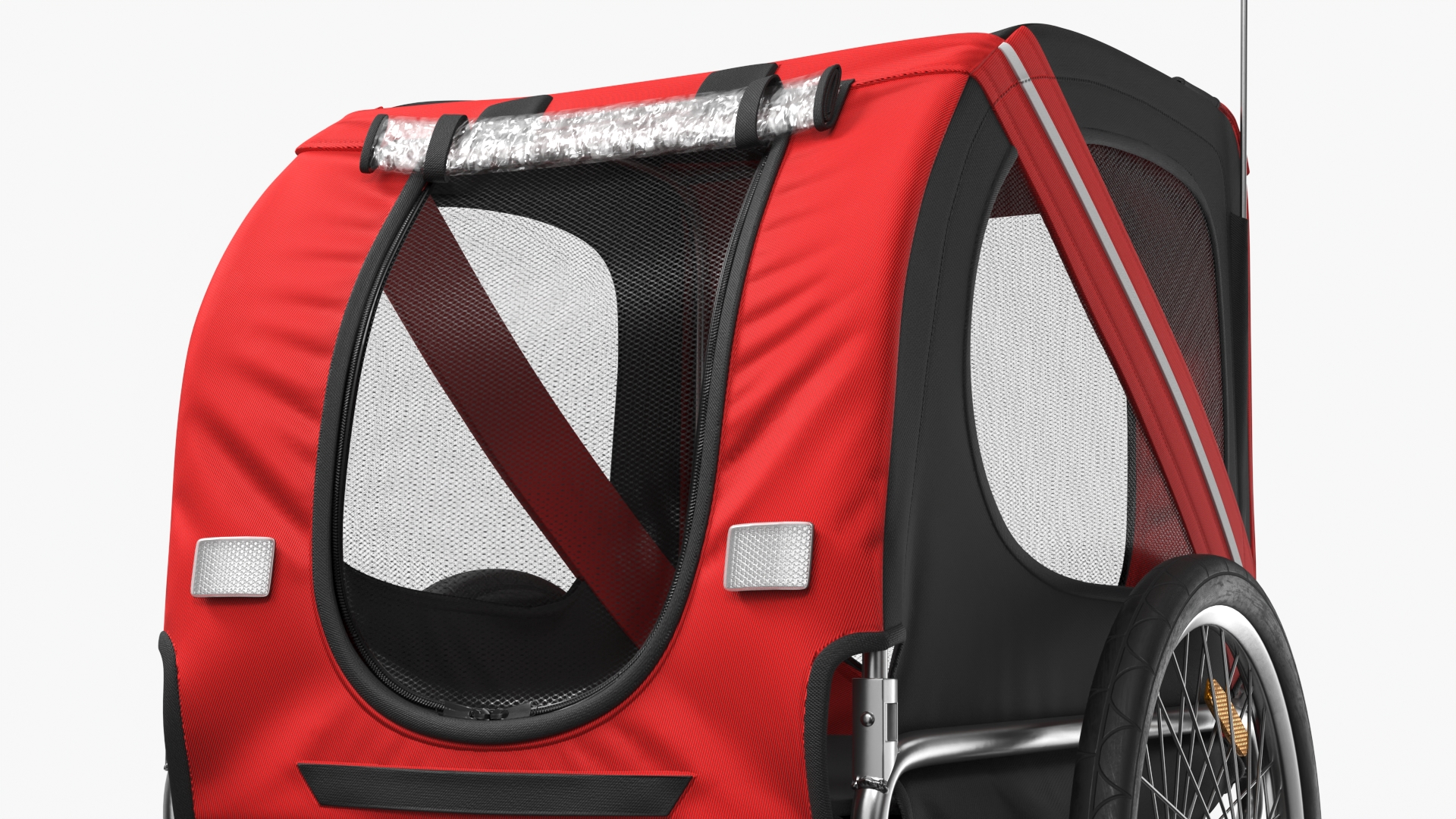 3D model Pet Bike Trailer Red