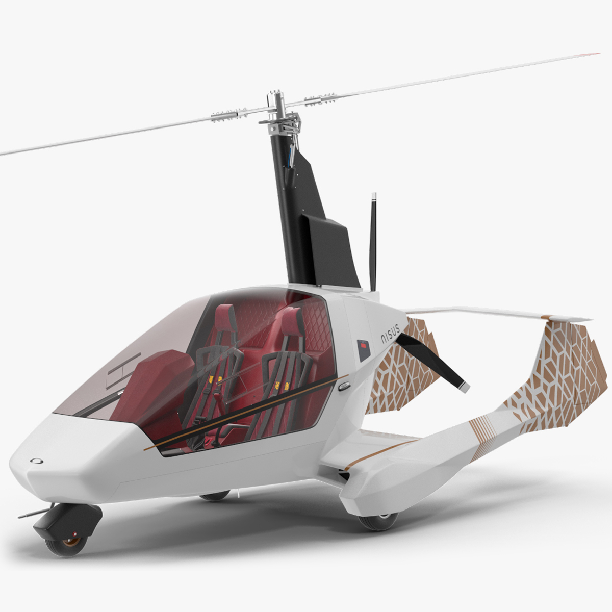 3D Nisus Gyroplane Rigged for Cinema 4D